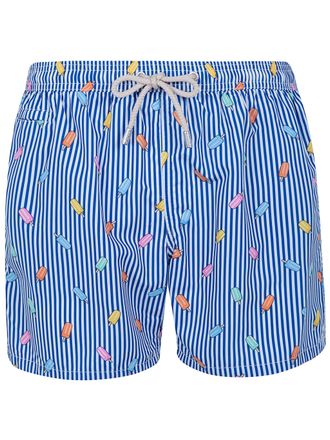 MC2 Saint Barth Lighting Micro Fantasy Icicle Stripes Swim Shorts