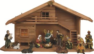 Botanic-Haus Krippenfigur »Stall mit Figur« Herkunftsland Holz: China