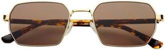 Freyrs Eyewear Superior Rectangular Unisex Sunglasses in Gold /Brown at Nordstrom