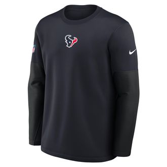 Nike Houston Texans Scripted To Win Sideline Coach Nike Mens Therma-FIT NFL Long-Sleeve T-Shirt in Blue | 03BR07VL9H-NX3
