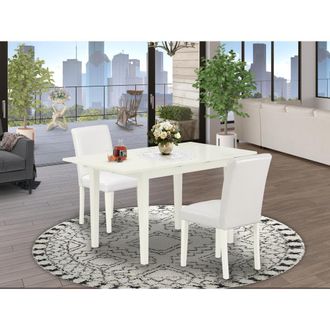 East West Furniture Dining Table- Dining Chairs, NOAB3-LWH-64