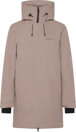 Didriksons 1913 Eris Parka - Dames - Parka Jassen - Bruin - XS - Leer - Jassen