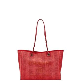 Chanel Bolso Tote Vintage de Lona Pre-owned - Pre-owned - Mujer - Rojo - ONE SIZE