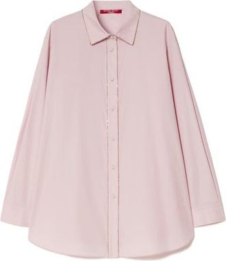 Marina Rinaldi Mrs. Sante Cotton Shirt in Pink at Nordstrom, Size 18 - W