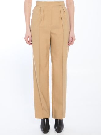 Max Mara Womens Mohair Wool And Silk Trousers - Tan - Size EU 44 (Womens)