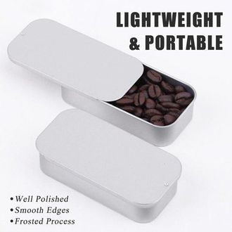 OEM 6 Unidades - Lata Rectangular Con Tapa Deslizante - Lata De Metal - 50&times;25&times;10 Mm - Caja Met&aacute;lica Port&aacute;til - Mini Lata Vac&iacute;a Reutilizable