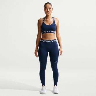 Nike Womens Nike Pro Mid-Rise Full-Length Leggings in Blue | IQ0886-410