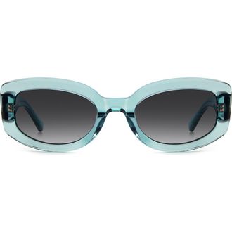 Kate Spade New York ailey 53mm gradient rectangular sunglasses in Sage/Dark Grey Sf at Nordstrom