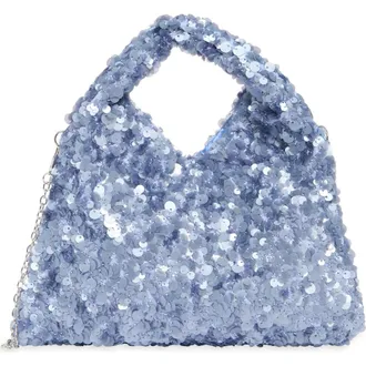 Jessica McClintock Fern Sequin Clutch in Denim at Nordstrom Rack