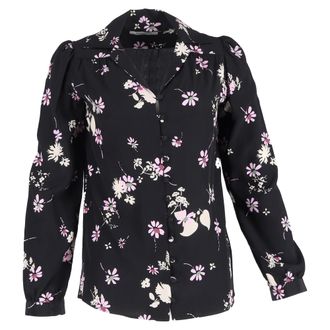 Valentino Valentino Cr&ecirc;pe de Chine blouse van zijde met bloemenprint