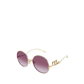 Chlo&eacute; Sunglasses, female, Yellow, Size: 56 MM Panthos Sunglasses