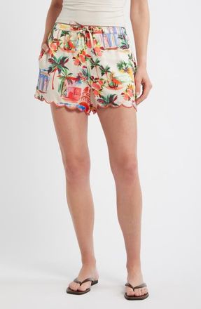Marine Layer Paloma Resort Drawstring Shorts in Palmas Print at Nordstrom, Size X-Large