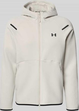 Under Armour Sweatjacke mit Zweiwege-Reißverschluss Modell Unstoppable in Offwhite, Größe XL