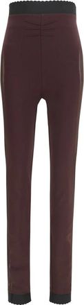 The Attico Leggings con Dettagli Trasparenti - - Trousers - Donna - Marrone - M