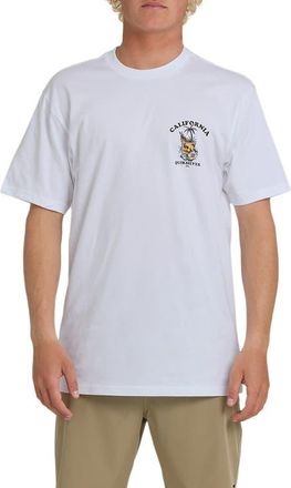 Quiksilver CA Skull Tail Cotton Graphic T-Shirt in White at Nordstrom, Size Xx-Large