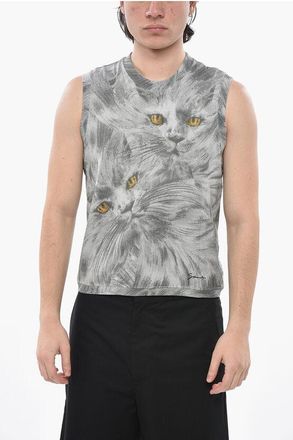 Givenchy Printed Cotton Tank Top KITTENS size S