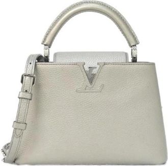 Louis Vuitton Pre-owned Capucines BB Taurillon Calfskin Handbag - Dames - Vintage Handtas - Grijs - ONE Size - Leer - Vintage