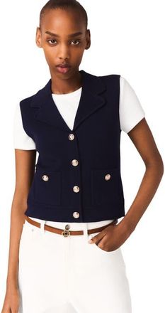 Maje Polo knit cardigan in Navy at Nordstrom, Size X-Small