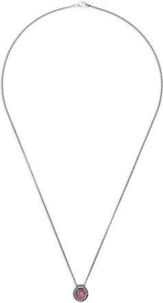 Rosa Maria Zilveren halsketting met robijn - Zwart