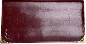 Saint Laurent Pre-owned Full-Grain Leather Long Wallet - Dames - Vintage Accessoires - Rood - ONE Size - Leer - Vintage