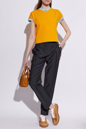 Versace V-neck T-shirt, Womens, Orange