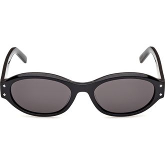 MCM 55mm Oval Sunglasses in Black /Classical Smoke at Nordstrom