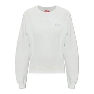 Kenzo Sweatshirts, female, White, Size: XS Logo Sweatshirt