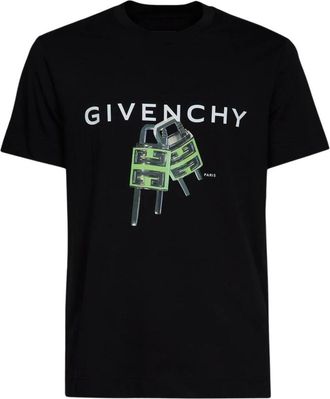 Givenchy 4G Lock Slim-Fit T-Shirt - Heren - T-shirts - Zwart - M - Katoen - Tops