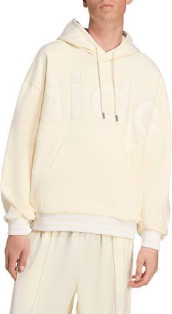 adidas Oversize Logo Hoodie in Cream White at Nordstrom, Size Large R