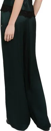 ottod'Ame Viscose Palazzo Trousers in Forest at Nordstrom, Size 42