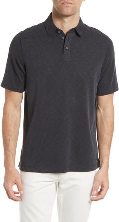 Johnston & Murphy Slub Modal Blend Polo in Black at Nordstrom, Size X-Large