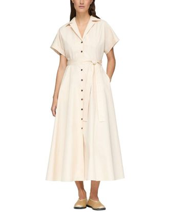 Lafayette 148 New York Petite Notch Lapel Shirtdress