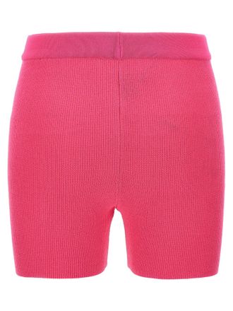 Jacquemus Ribbed Viscose Shorts - Pink