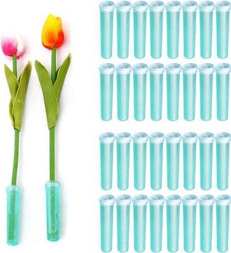OEM Tubos Transparentes Para Flores - 100 Unidades, Ideales Para Transportar Y Alimentar Flores Frescas