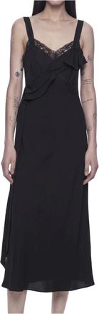 Simone Rocha Party Dresses, female, Black, Size: XS Bow Sash Slip Dress