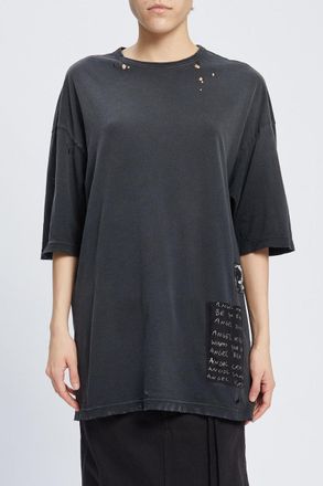 Ann Demeulemeester Aga High Comfort T-shirt With Printed Patches
