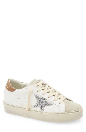 Golden Goose Hi Star Platform Sneaker in White/Ice/Silver/Taupe at Nordstrom, Size 8Us