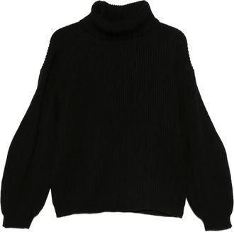 Semicouture roll-neck knitwear - Black