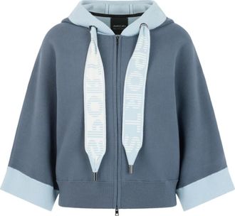 Marc Cain Oversized Zip Cardigan - Dames - Vesten - Grijs - 2XL - Leer - Truien & Vesten
