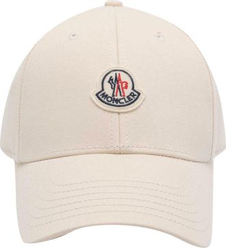 Moncler Beige Logo Baseball Cap
