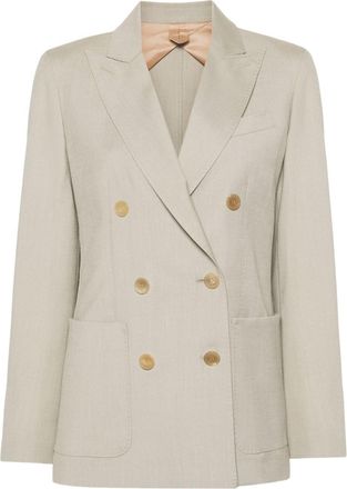 Max Mara Mantide double-breasted blazer - women - Wool - 40 - Neutrals