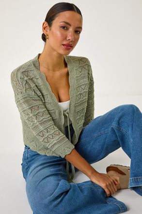 Roman Textured Scallop Shrug