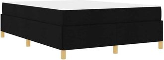 vidaXL Vidaxl - Cama Tipo Box Spring Negro Y Blanco Y Negro 160 X 200 Cm Tela