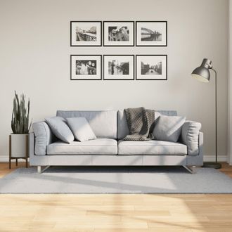 vidaXL Vidaxl - Alfombra De Pelo Corto Suave Lavable Huarte Gris 100x200 Cm
