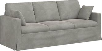 vidaXL Sof&aacute; Gris Claro 198 X 78 X 80 Cm Terciopelo Vidaxl
