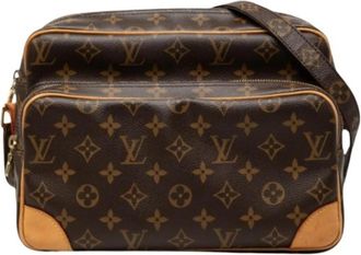 Louis Vuitton Tweedehands Canvas Louis Vuitton tassen - Dames - Vintage Schoudertas - Bruin - ONE Size - Vintage