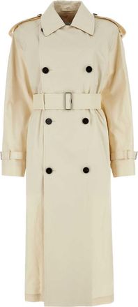Burberry Ivory Gabardine Trench Coat
