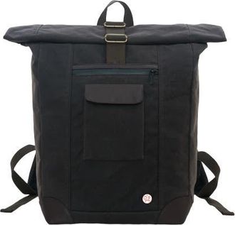 Giorgio Martello Milano Waxed Montrose Backpack in Dark Brown at Nordstrom