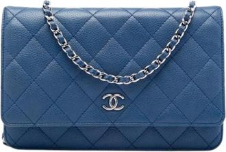 Chanel Pre-owned Wallet on Chain - - Pre-owned - Donna - Blu - ONE SIZE