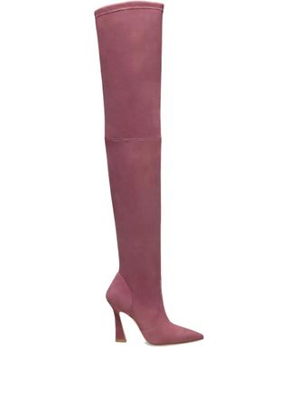 Stuart Weitzman Ultravinnie overknee laarzen met puntige neus - Roze
